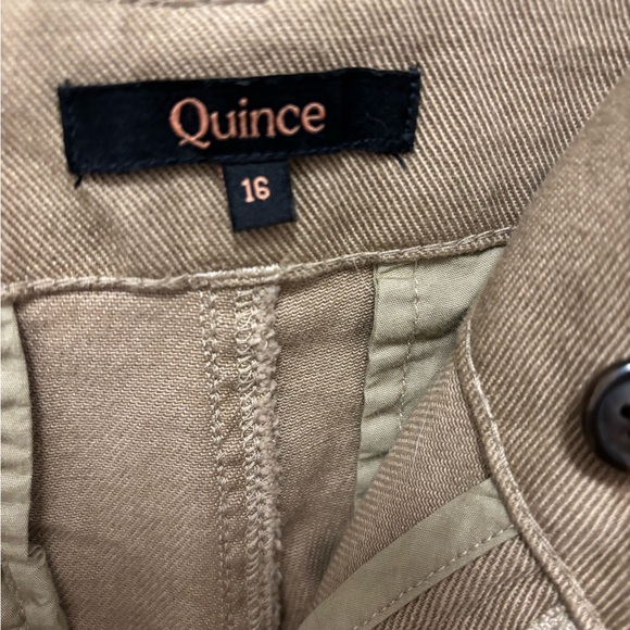 Quince Women's Wide Leg Tan Cargo Pants - Picture 5 of 8